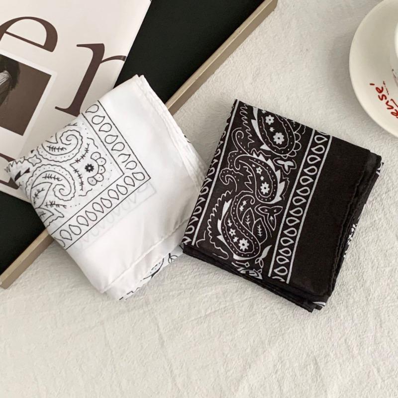 Cashew flower silk scarf small square scarf spring summer autumn thin decorative scarf small shawl neck scarf headband headscarf