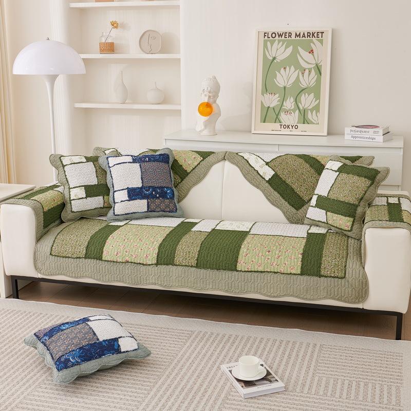 

Sofa Cushion Universal In All Seasons, Pure Cotton Seat Cushion, Simple And Modern Nordic Cotton Block Non-Slip Sofa Towel, Cover Cloth Cushion 70*70cm