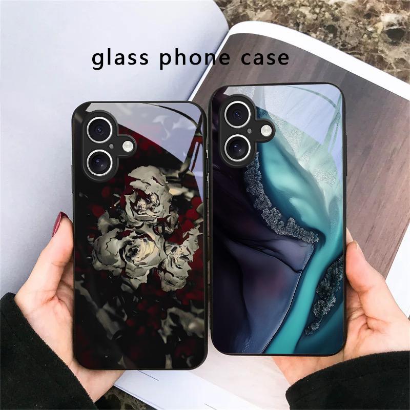 Bark texture texture For iPhone 17 Air 16 E 15 Plus 14 Pro Max 13 12 mini 11 5 6 7 8 Plus XR XS Max SE Black Glass Phone Case