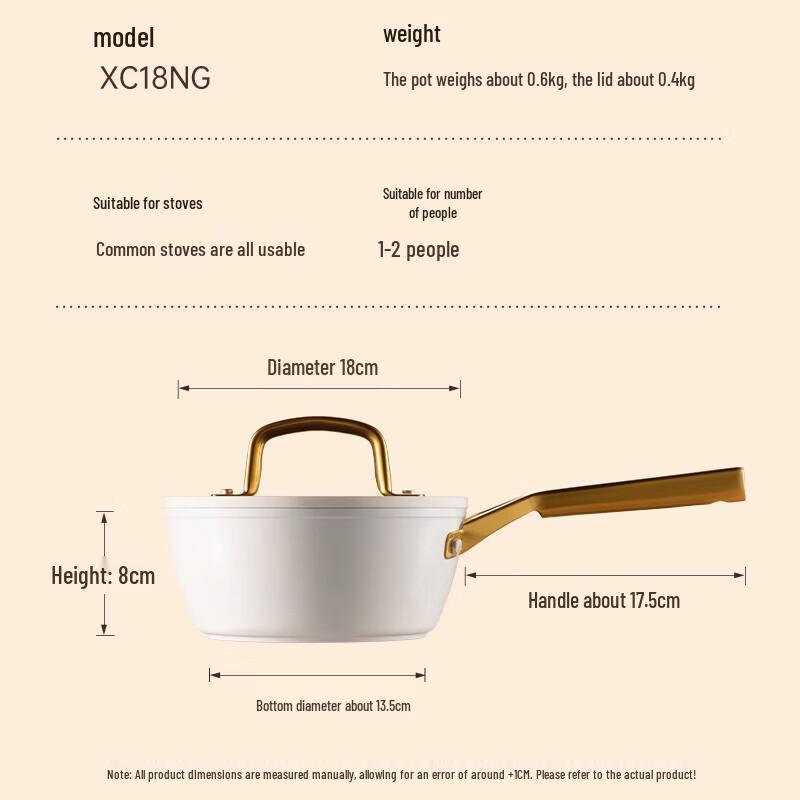 COOKER KING 18cm Aluminum Non-stick Milk Pot