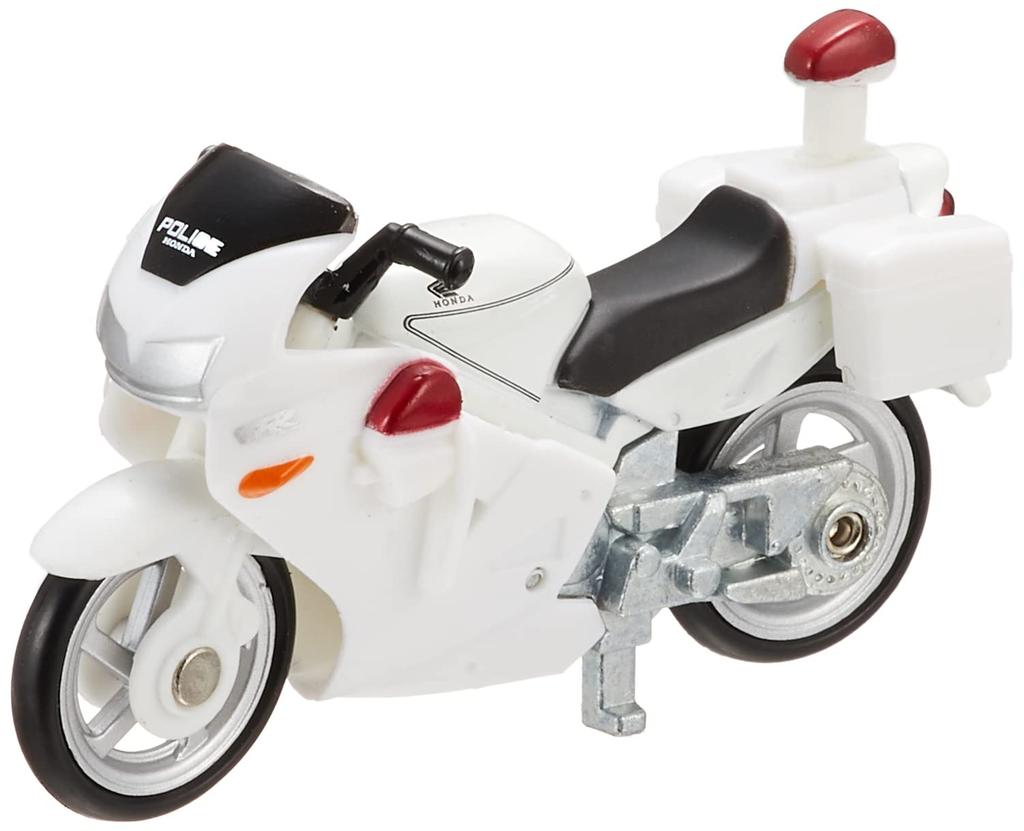 TAKARA TOMY Tomica 004 Honda VFR800 Police Motorcycle Miniature Car Toy for Ages 3 and Up No. (Blister Pack)