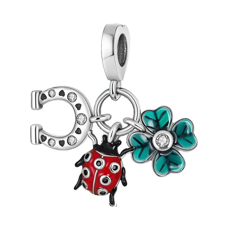 Fashion 925 Silver Colorful Butterfly Dragonfly Hummingbird Spring Series Charms Beads Fit 925 diy Bracelet Jewelry