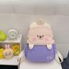 Bear Backpack Print With Cute Cartoon Pattern Students Schoolbag Gift Durable