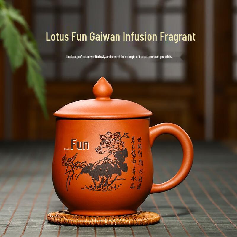 

TLAKEHO Zisha Covered Teacup Gift Set