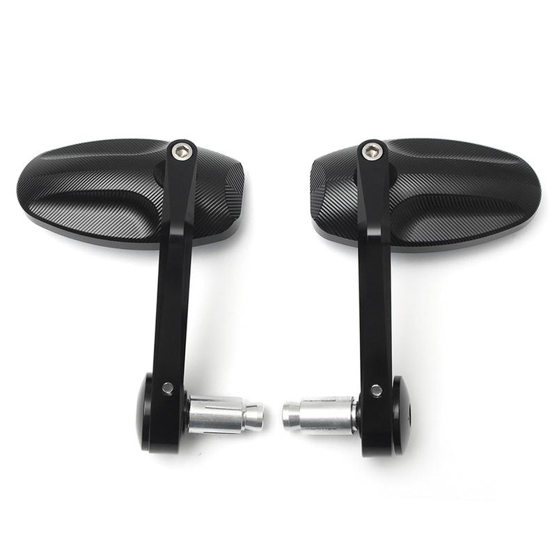 Motorcycle Bar End Rearview Side Mirrors CNC Motorcycle Bar End Black Rearview Side Mirrors for