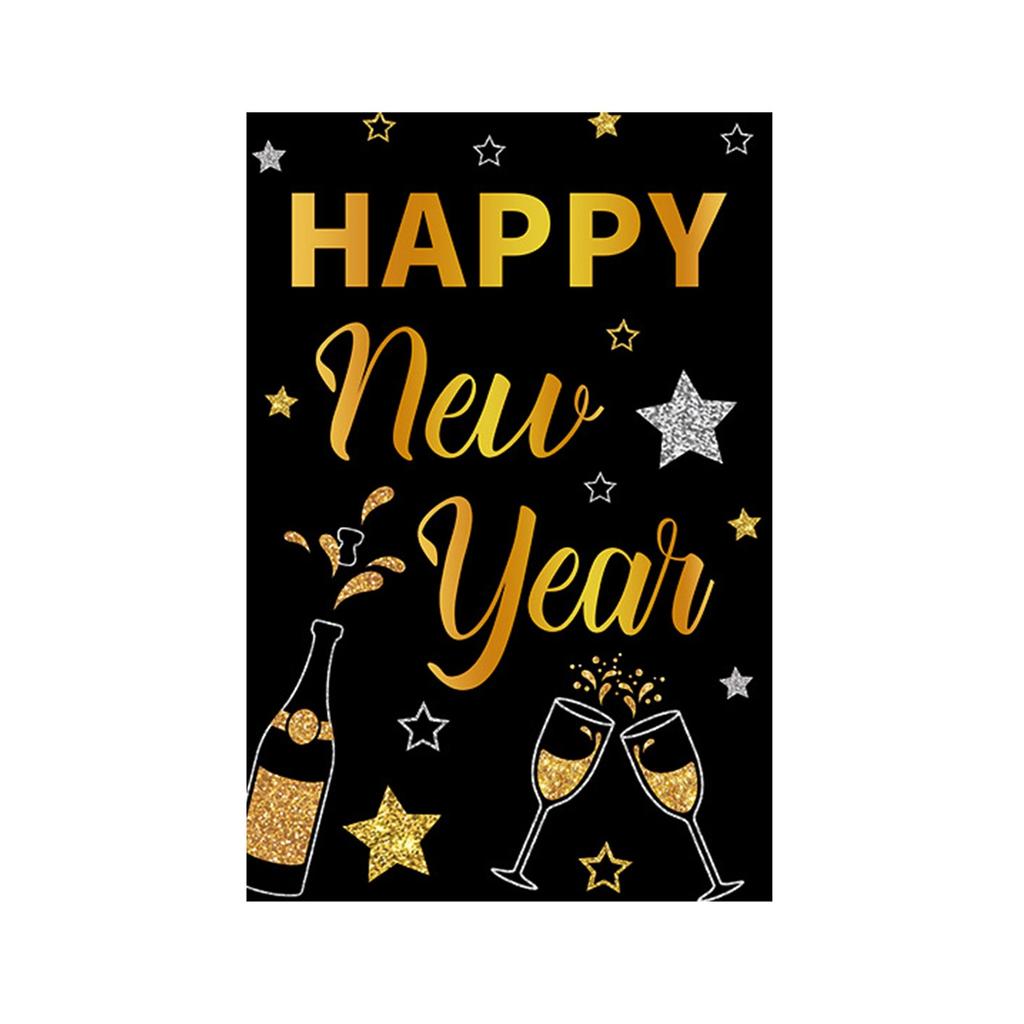 New Year's Garden Flag, New Year's Eve Celebration, Winter Party, Outdoor Indoor Courtyard,Decoration Flag