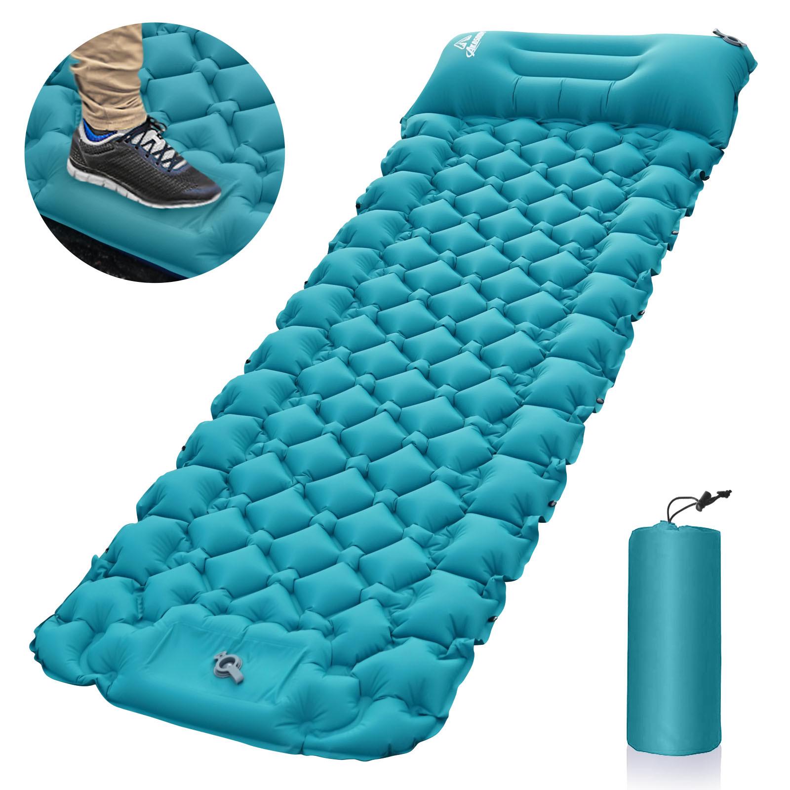 

Cross-Border Popular Inflatable Waterproof Camping Mattress Protector павлин голубой