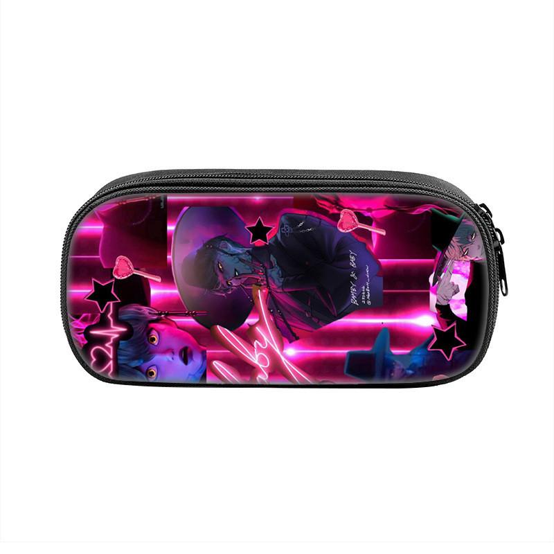 Kpop Demon Hunters Portable Pencil Pouch Nylon Storage Case For Kids And Teens