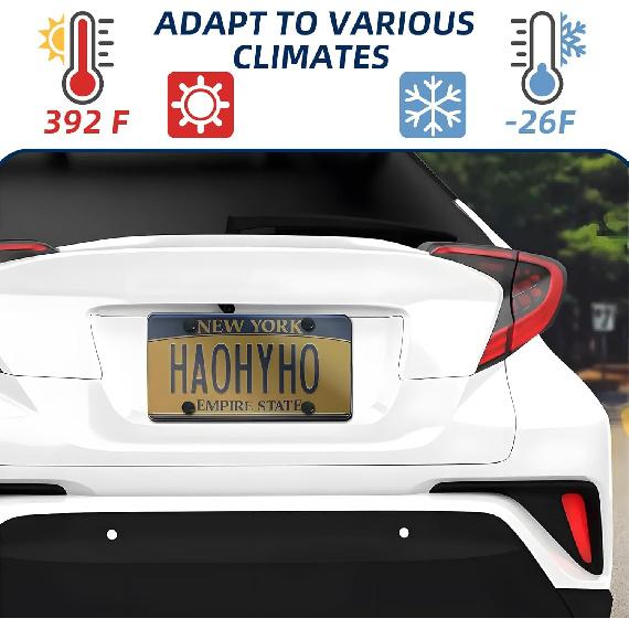 License Plate Cover License Plate Frames: 2 PCS License Plate Protector - Plastic Car Front/Rear License Plate Cover With Screw Cap For US Standard
