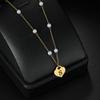 Atoztide Personalized Custom Heart Necklace for Women Stainless Steel Hollow Letter Nameplate Choker Wave Chain Jewelry Gifts