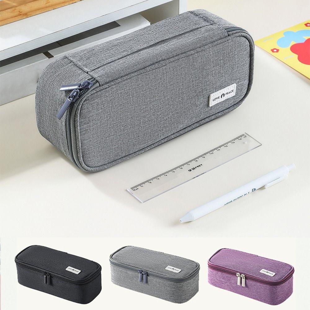 Portable Stationery Organizer Simple Pen Storage Bag Multifunctional Pencil Case School Supplies