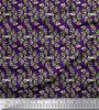 Soimoi Brown Japan Crepe Satin Fabric Ash Leaves Printed Fabric 1 metre 42 Inch