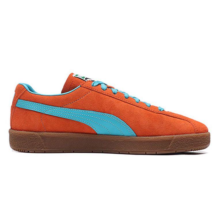 Puma Colibri Sd Delphin Og Top Grain Leather Balance Lightweight Durable Low-Top Skate Shoes Men sneaker Orange 374980-02