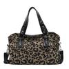 Fashion leopard print tote bag women's new European and American retro handbag simple and versatile commuter shoulder messenger bag