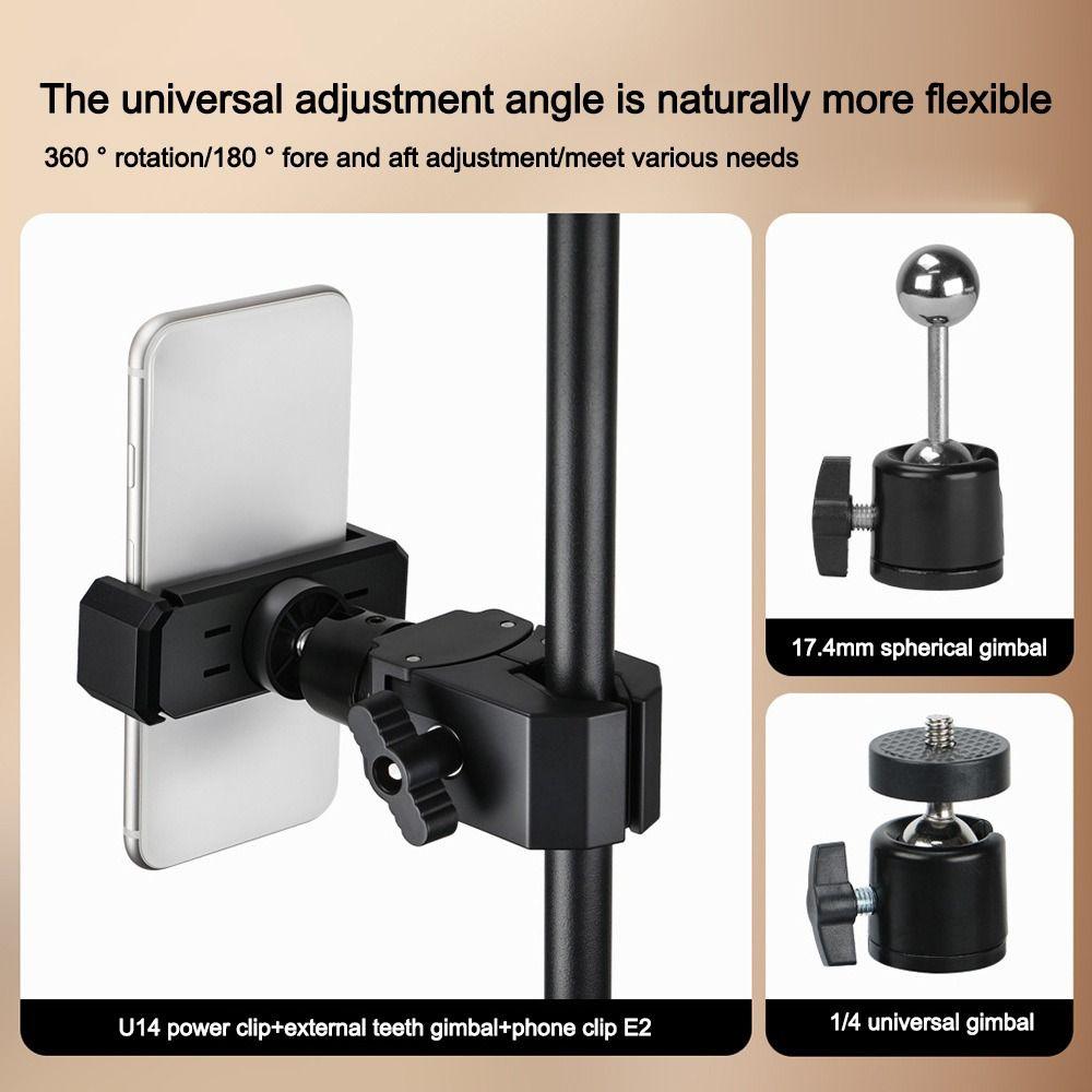 Universelle Handyhalterung 360-Grad drehbarer Schwenkhalter NEU Mikrofonstativ Vlogging