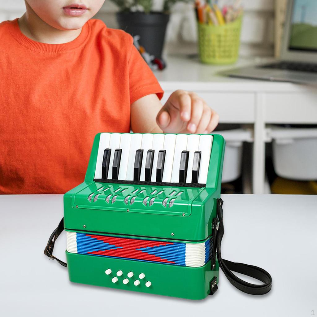 17 Keys 8 Bass Piano Accordion Educational Musical Toys Lightweight Kids Toy for Boys