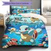 Pokémon Cartoon Pattern Bedding Home Decoration Birthday Gift (1 * duvet cover + 2 * pillowcase, without core)