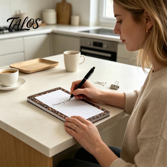 Retro Style Memo Notes 2PCS Leopard Print Magnetic Sticky Notepad, Pads with Shopping List Strong Backing, Decorative Planner for Lists And