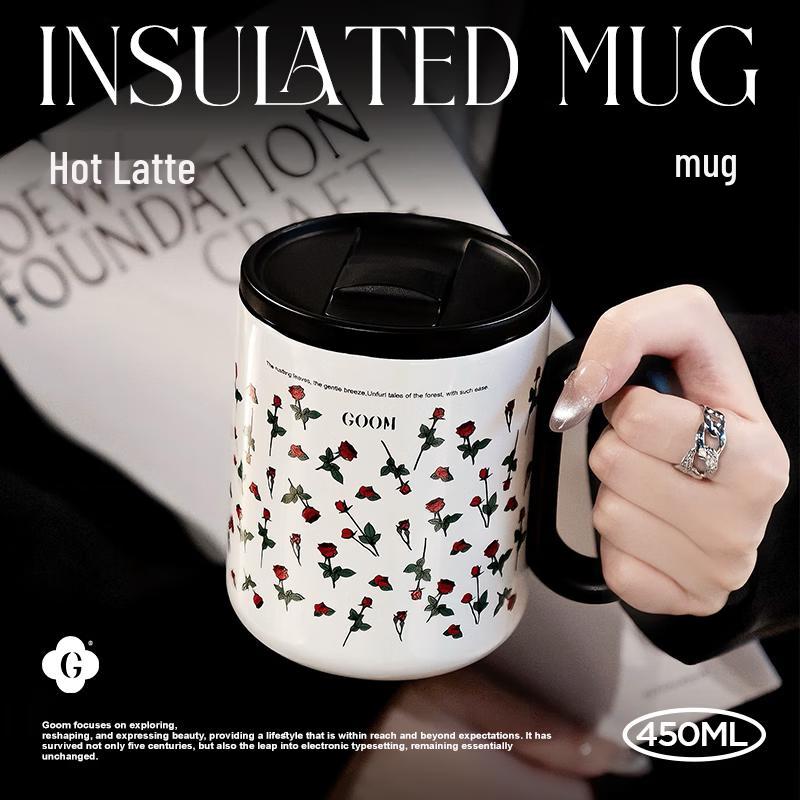 GOOM Rose Whispers Stainless Steel Coffee Mug