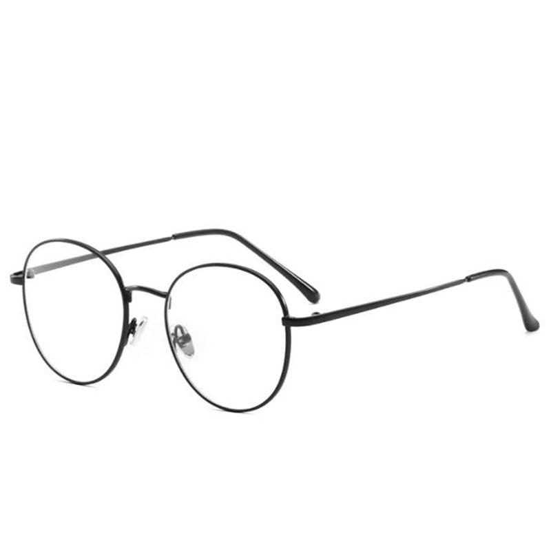 Stainless Steel Oval Prescription Glasses1.56 Aspherical Green Coated Nearsighted Metal Short-sight Eyewear 0 -0.5 -0.75 To -6.0