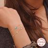 S925 Sterling Silver Personalized Creative Flower Turquoise Temperament Bracelet Style Wear Jewelry