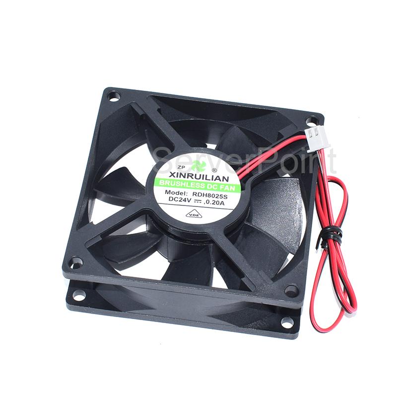 Original RDH8025S DC24V 0.20A 80 * 80 * 25mm 2-Pin Square Server Cooling Fan Well Tested RDH8025S чёрный