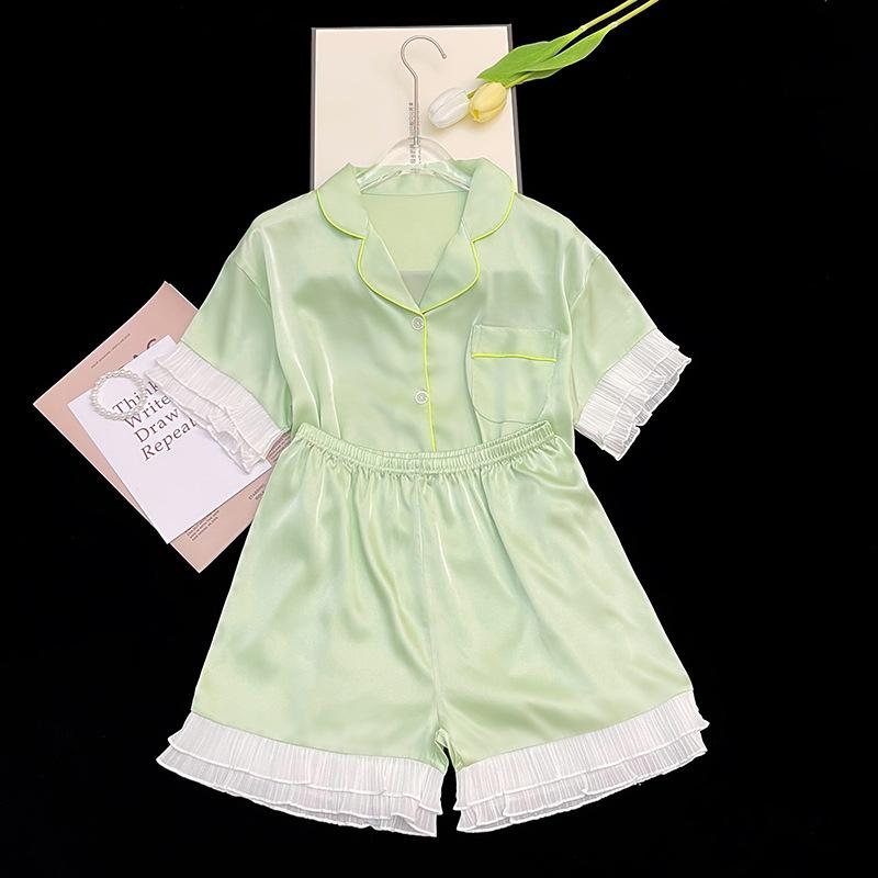Summer Sweet And Gentle Pink Short Sleeve Shorts Pajamas Ladies Wind Suit Loungewear
