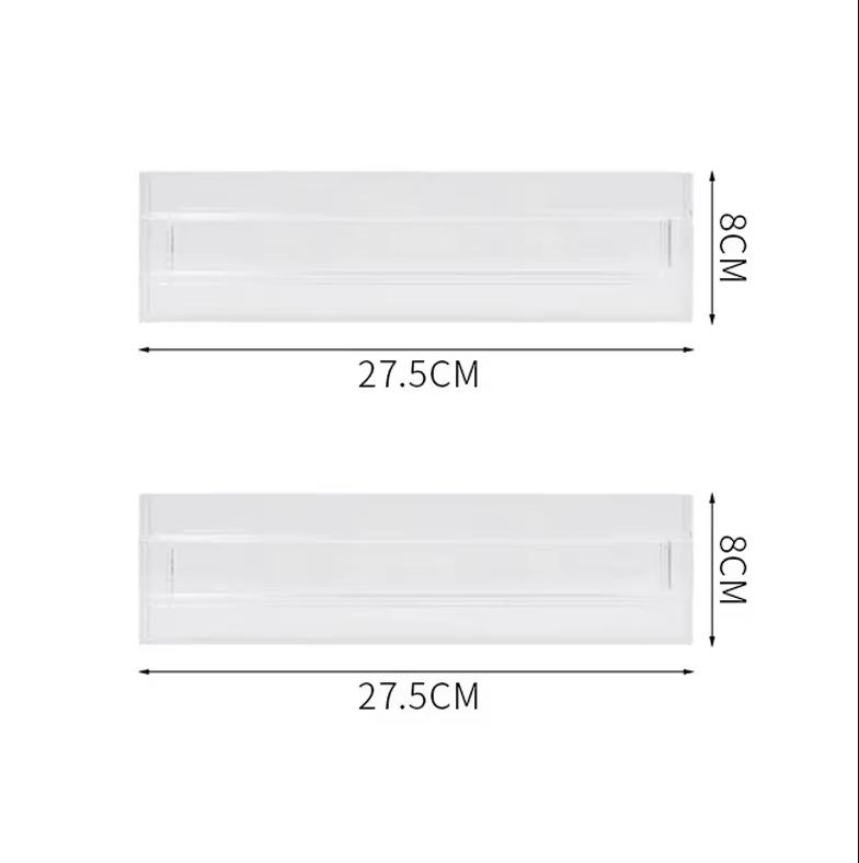 

Органайзери-роздільники ящиків, регульована висота 8 см, розширювана від 27,5 до 52 см Органайзер кухонних ящиків, прозорий пластик білий