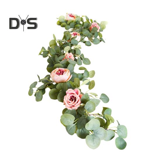 

Реалистичные пионы и розы, имитация цветов, реалистично выглядящие яркие цвета, устойчивые к выцветанию эвкалиптовые висячие растения зелёный