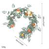 Artificial Flower Wreath Champagne Rattan Garland Ornament Decor for Table Centerpiece Wedding Arch Wreath Wall X3UC
