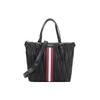 Red And White Striped Quilted Leather Tote Bag Women Tote Bags Black DAMIRAH-SM-QT-170