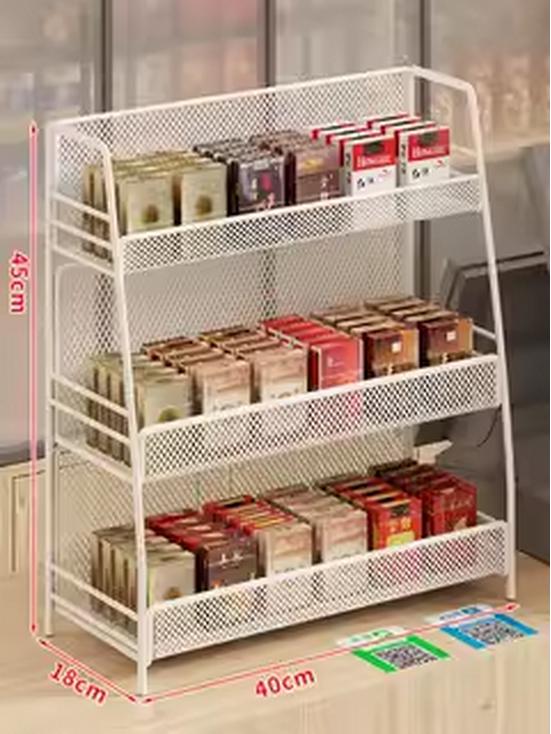 Multi-Layer Display Rack for Snacks, Baby Items, and Stationery in Convenience Stores and Pharmacies