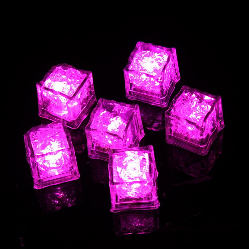 Luminous LED Ice Cubes - Seven-Color Changing Lights for Weddings & Bars