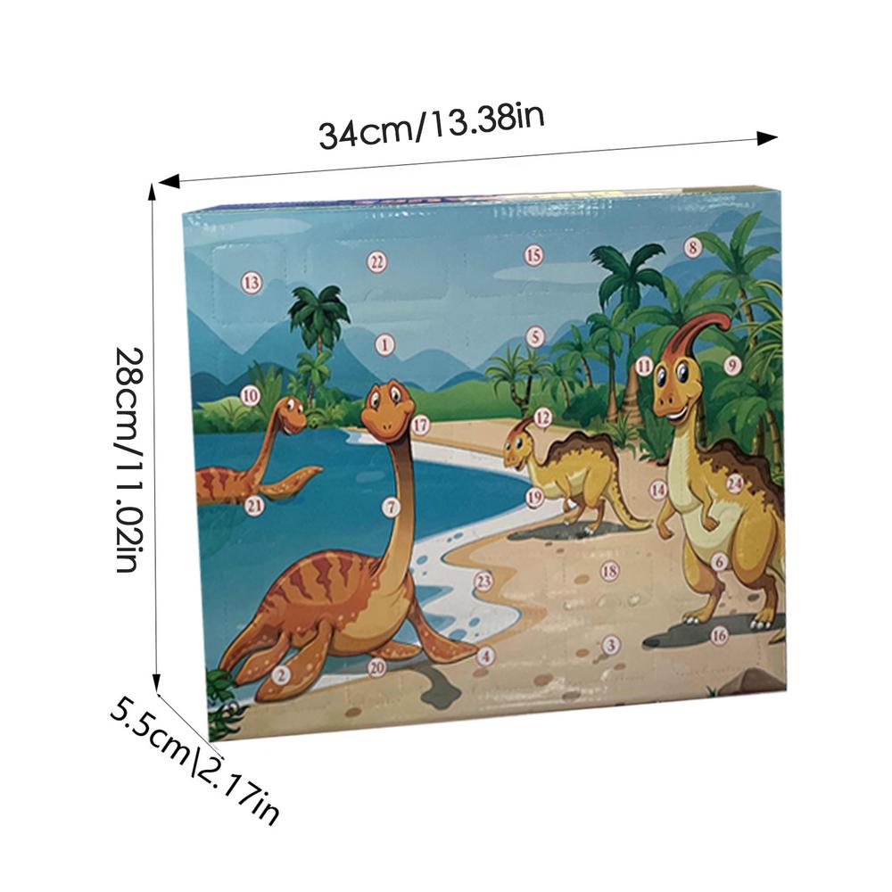 

Dinosaur Advent Calendar 24 Days Dinosaur Christmas Countdown Calendar Toys Dino Toy Christmas Gift For Boys Girls as picture