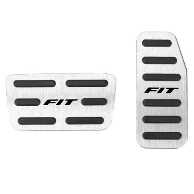 KOKATO Set Aluminium-Bremspedalabdeckungen für Honda Fit und Innenraum-Custom Ohne Werkzeug Mit Spezieller Einfacher Montage 2-teilig GK3, GK4, GK5,