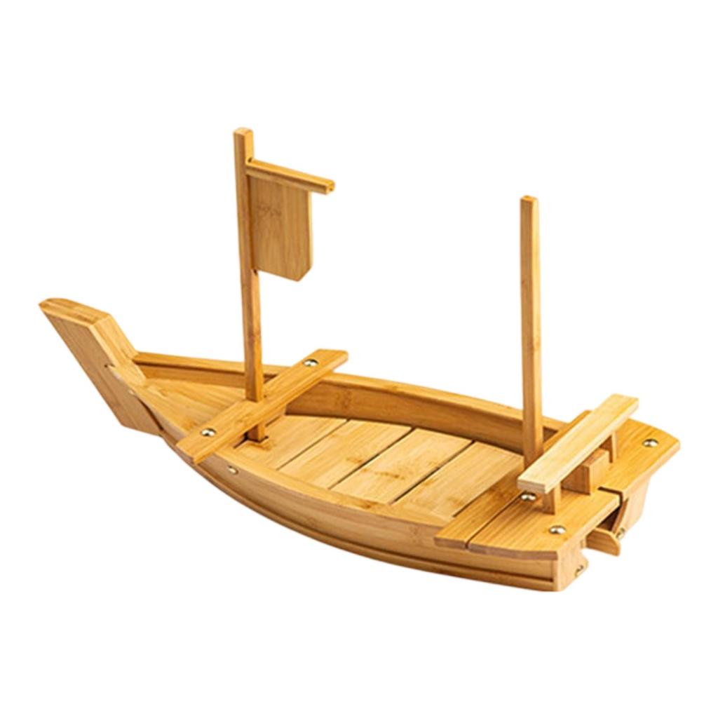 Wooden Sushi Boat Multipurpose Sashimi Sushi Plate Serving Platter Serving Tray for Ceremony Birthday Parties Banquet Weddings