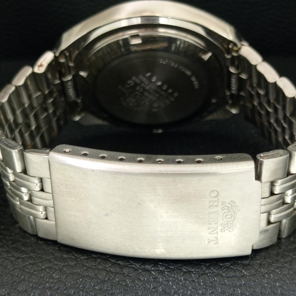 GENUINE VINTAGE ORIENT CRYSTAL AUTOMATIC JAPAN MENS WHITE DIAL WATCH a706311-1