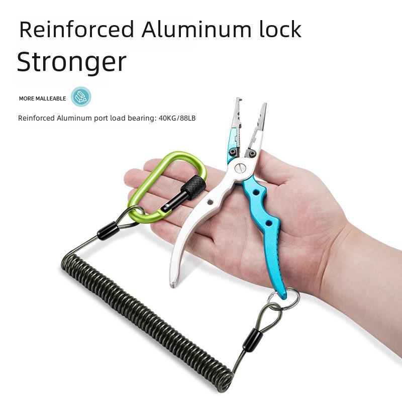 Elastisk Anti-Lost Fiskekedja: Teleskopisk handlina med Luya-klämma & Klätterspänne