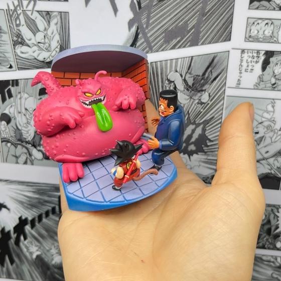8cm/3.15in Anime Dragon Ball Z Figure Goku Vs Fat Dragon Action Figure Collection Figurine Statue Toy Gift