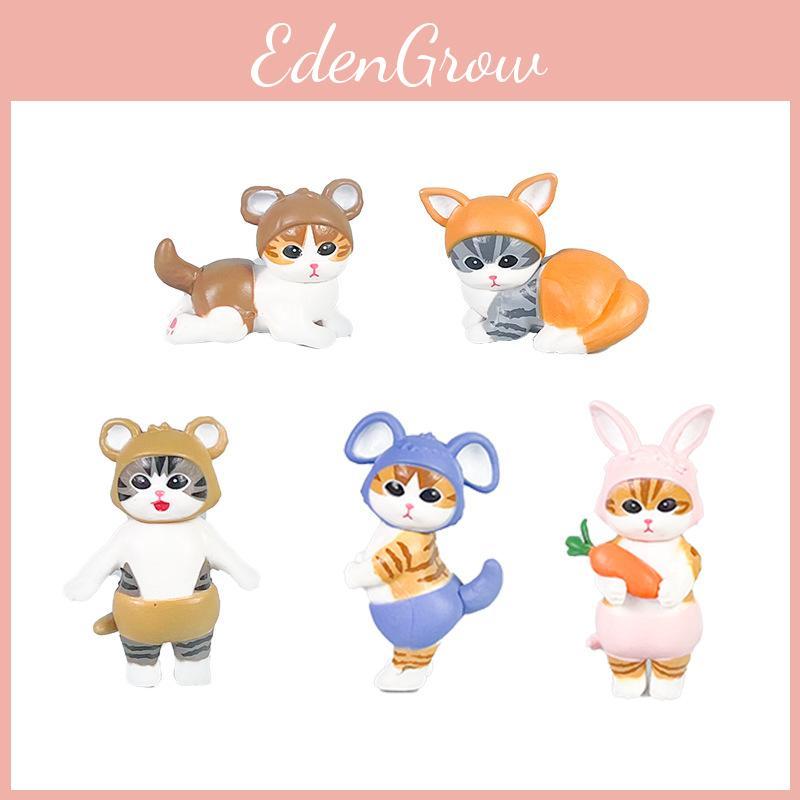 Mofusand Cute Cat Animal Costume Model Ornament Set For Collectors And Children