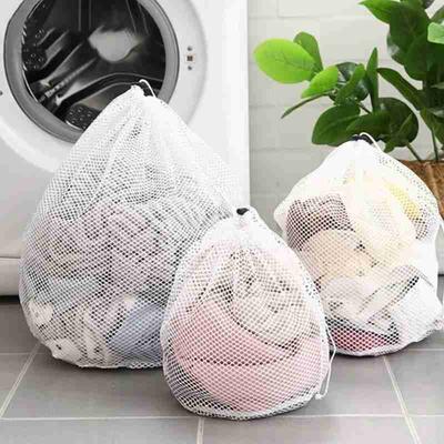 Drawstring Mesh Bag Laundry Bag Washing Large Capacity Mesh Wash Bag for Blouses, Hosiery, and Underwear for Travel and Laundry