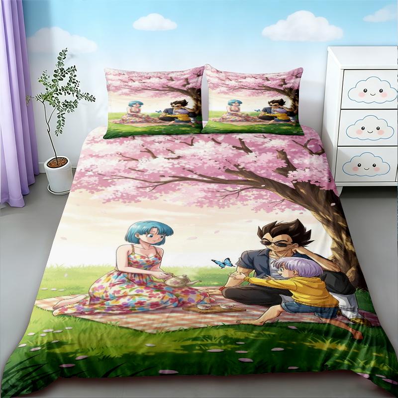 Duvet Cover Anime Pattern Dragon Ball Bedding Set Child Baby Duvet Cover Sets Bedclothes Twin Single King Kids Adult Gift