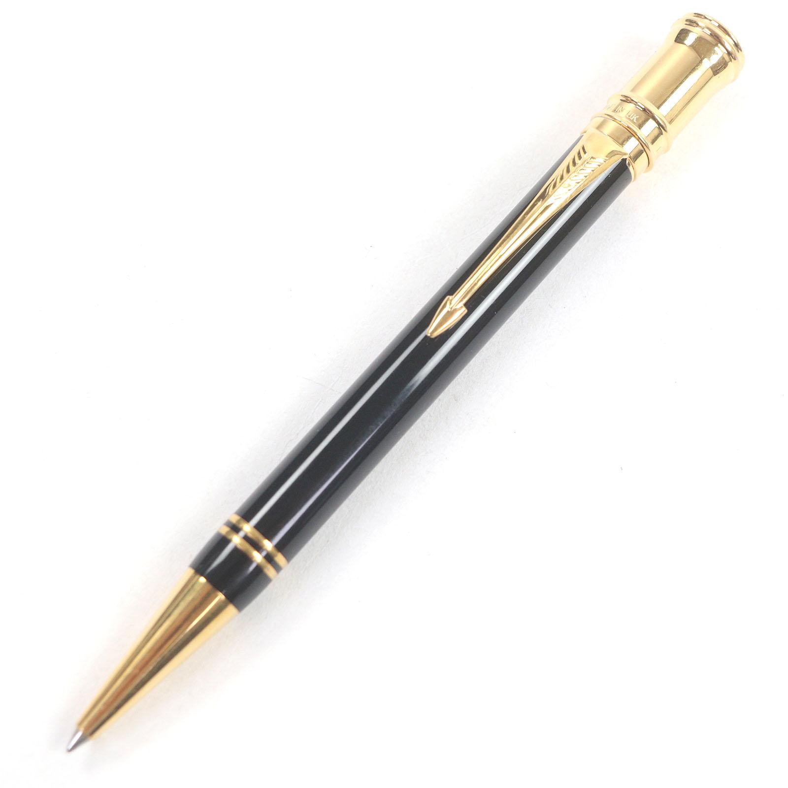 

Очень хорошая шариковая ручка PARKER Duo Field Black GT поворотного типа Черное золото Б/у