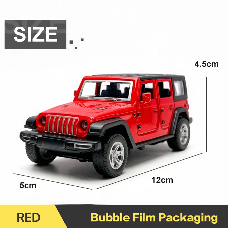 1:36 Alloy Vintage Diecast OFF-Road Wrangler Classic Car Model Pull Back Car Model Miniature Vehicle Replica For Collection Gift