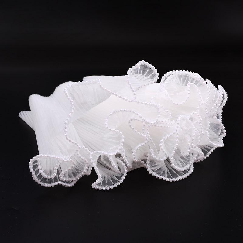 Perlwellen Plissiertes Netzgarn Blumenwickelmaterial