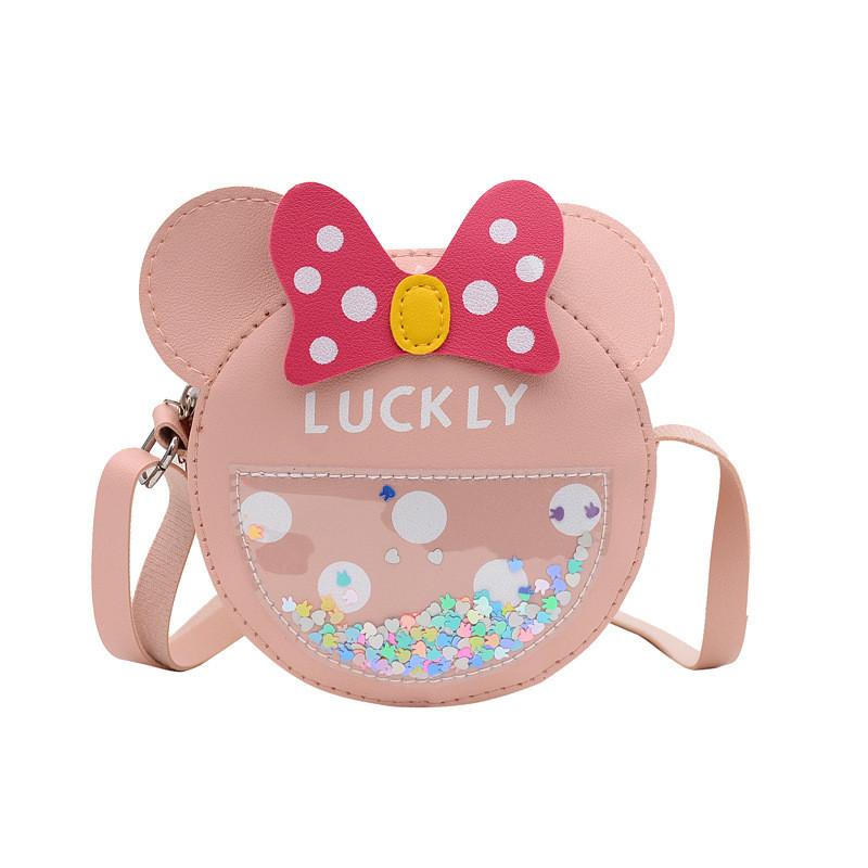 Butterfly Knot Letter Playful Mini Pattern Kids Shoulder Bag Girls Use Daily