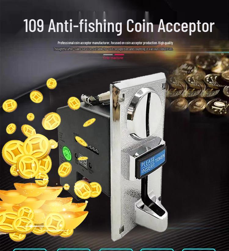 616 Multi-Currency Coin Acceptor for Vending and Claw Machines (Accepts 1 Yuan, 5 Jiao, and Foreign Coins)