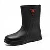 Non-slip Fashion Rain Shoes Kitchen Fishing Work Car Wash Rubber Shoes Medium and High Long Tube Men's Trend Water Shoes Rain Boots
