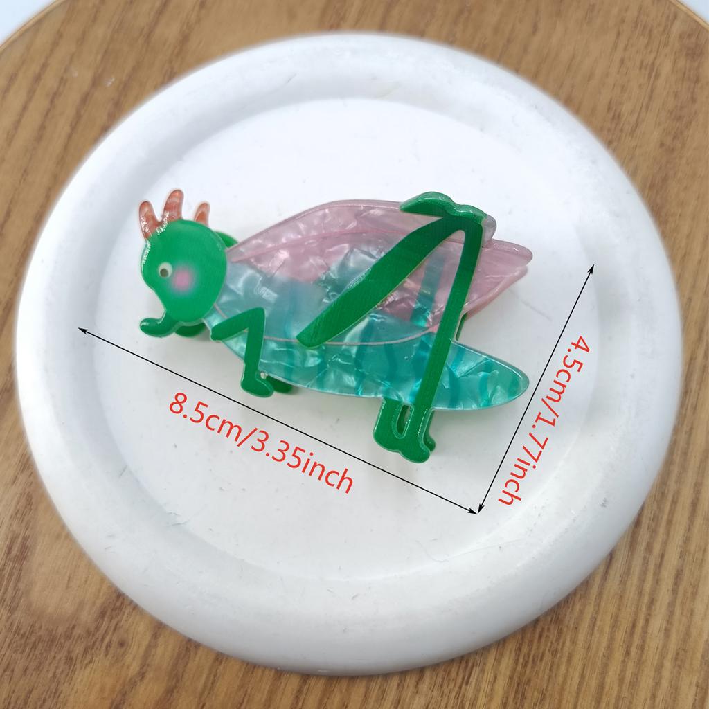 Kolorowe Akrylowe Spinki do Włosów w Kształcie Biedronki, Pszczoły, Klips Chwytający, Urocze Kreatywne Spinki Rekinowe, Zabawne Unikalne Akcesoria do Włosów dla Kobiet