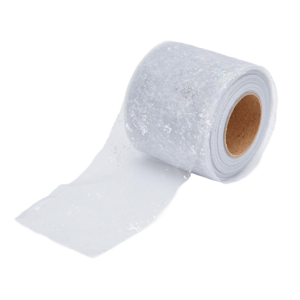 Tulle Fabric 25 Yards 6cm Polyester Material Lightweight Portable Tulle Rolls for Clothing Decoration